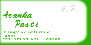 aranka pasti business card