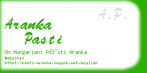 aranka pasti business card